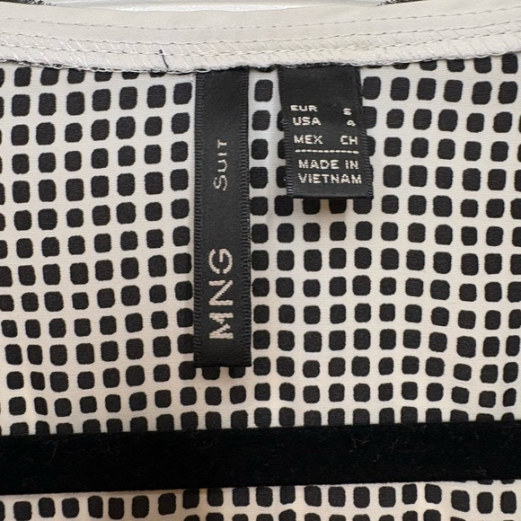 MNG Suits by Mango Black & White Blouse - Picture 4 of 5